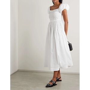 Doen Katherine midi cotton dress in  Salt.